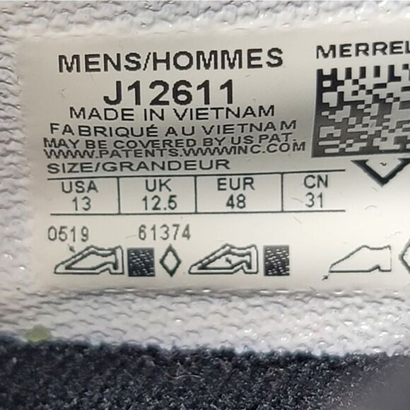 Merrell Vapor Glove 3 Barefoot Mens Size 13 Blue Running Shoes - Picture 9 of 10